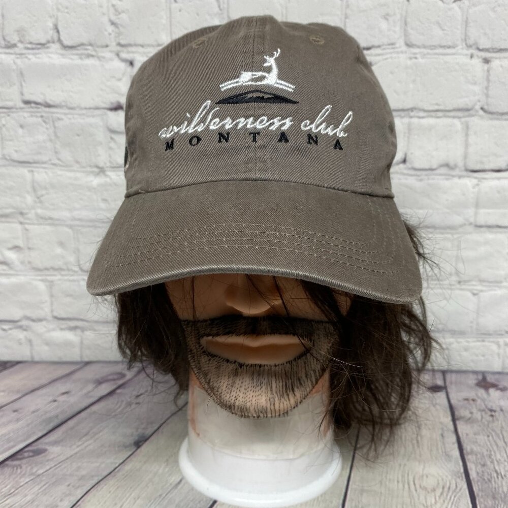 Dad Hat Cap Strap Back Gray Montana Wilderness Club Sir Nick Faldo Invitational